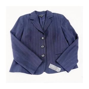 Lafayette 148 Pinstripe Navy Wool Jacket NWT SZ16